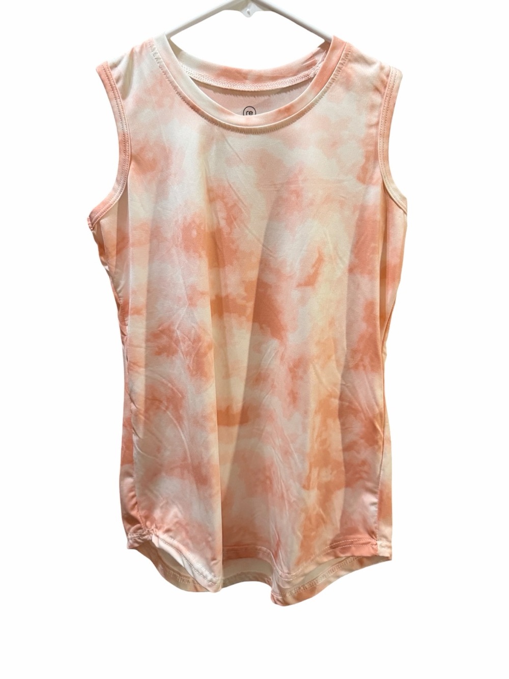 Realessentials Peach & White Tie-Dye Crewneck Tank - Picture 2 of 4